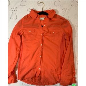 Peach Button Down Shirt By Old Navy